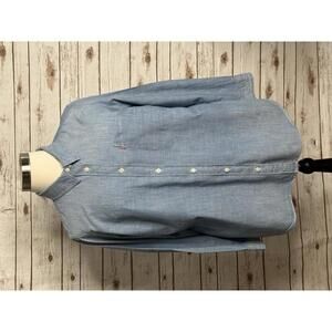 Levi's classic light blue cotton chambray Boyfriend Fit button-up shirt Size 2X